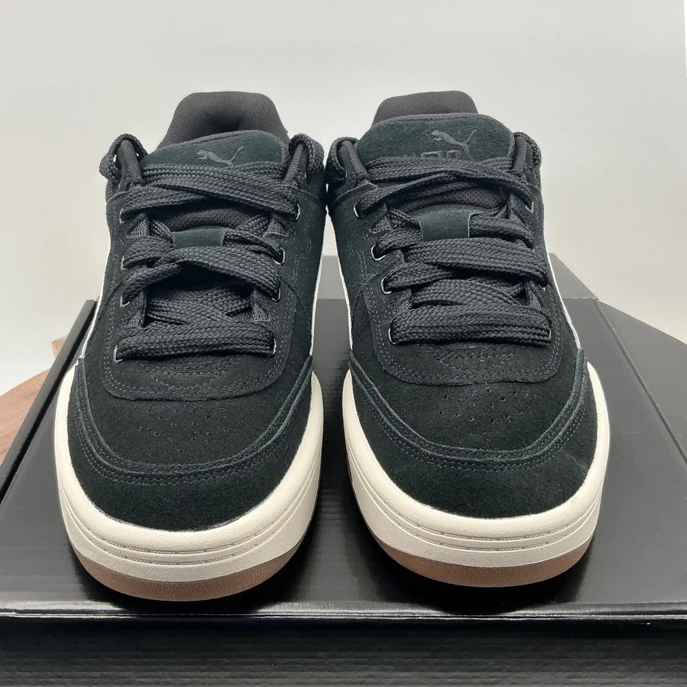 Puma Caven 2.0 Suede Black White Gum Sole Sneakers 400708-01 Mens 10.5
